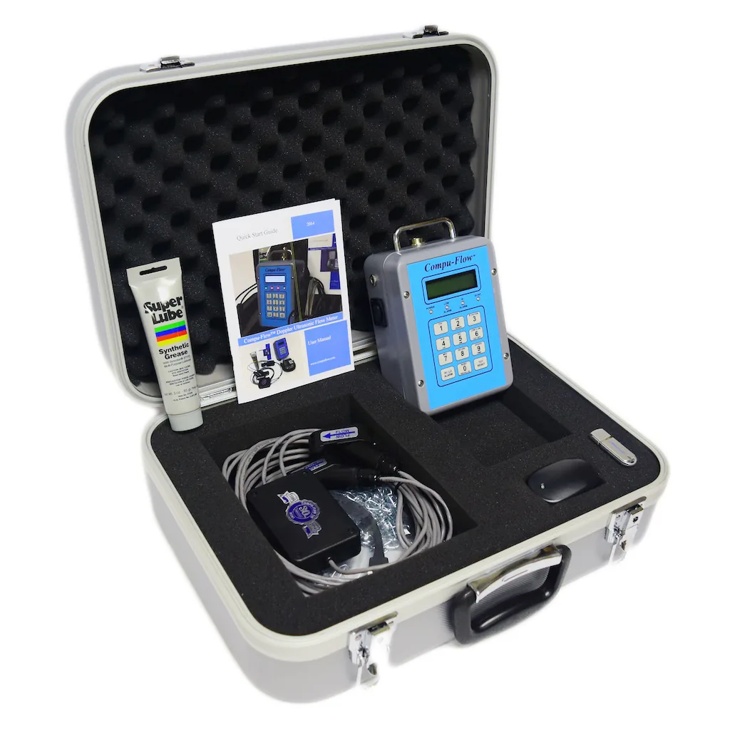 Compu-Flow C6 portable Doppler ultrasonic clamp-on flow meter for sludge and slurry